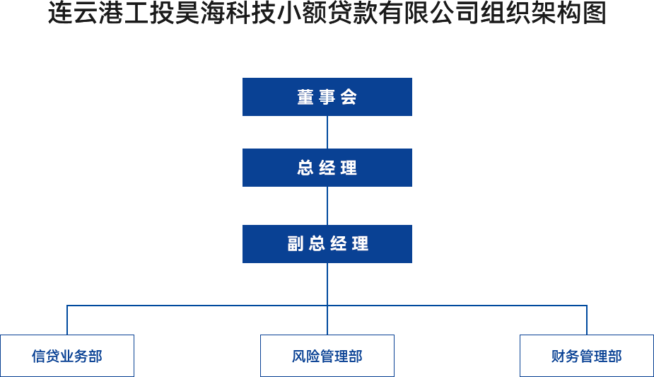 金融板塊-連云港工投昊?？萍夹☆~貸款有限公司組織架構(gòu)圖